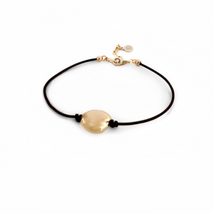 Cvlcha Mila Gold Bead Leather Bracelet