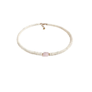 Sandra Rose Quartz Necklace